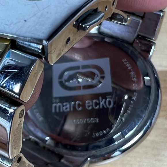 Marc Ecko The Cool Watch Gold and Silver Tone Rhinestone Encrusted Bling Watch - Picture 10 of 11